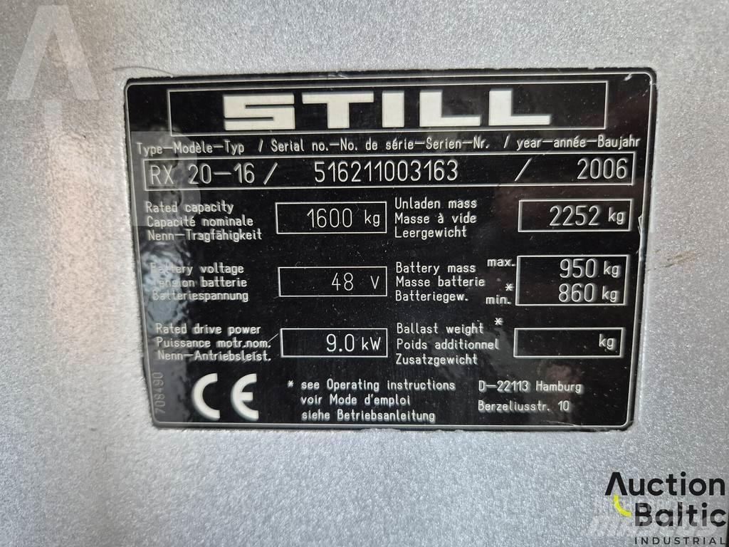 Still RX20-16 Elektriniai šakiniai krautuvai