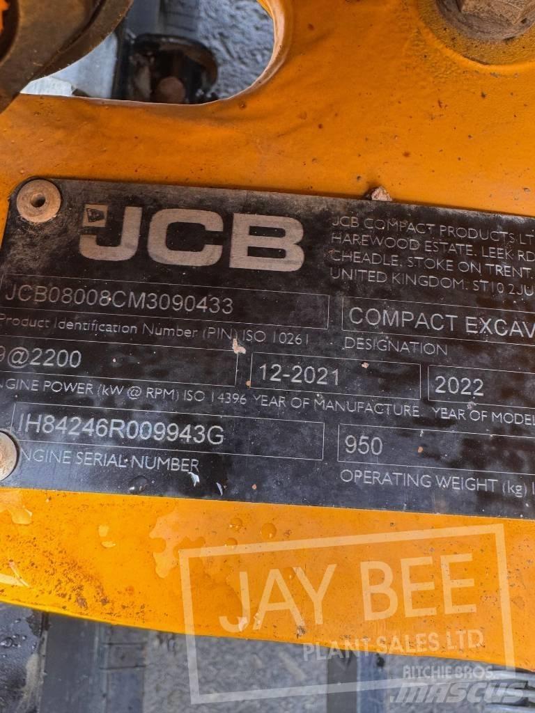 JCB 8008 Mini ekskavatoriai < 7 t