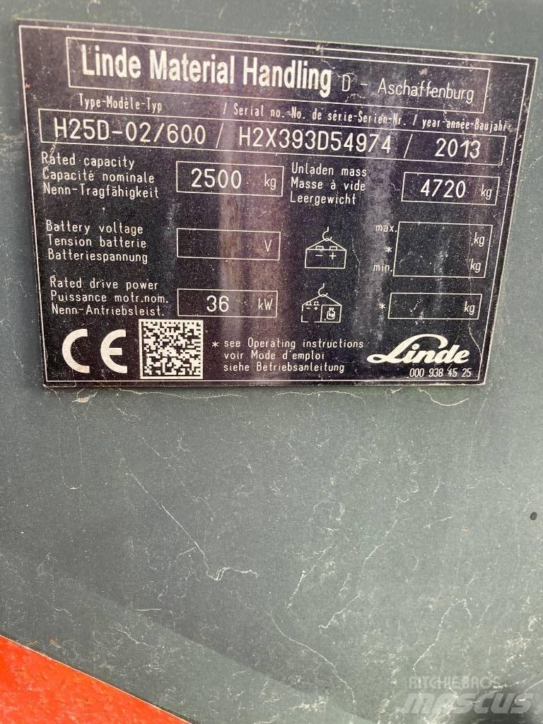 Linde H25D/600/393 Dyzeliniai krautuvai