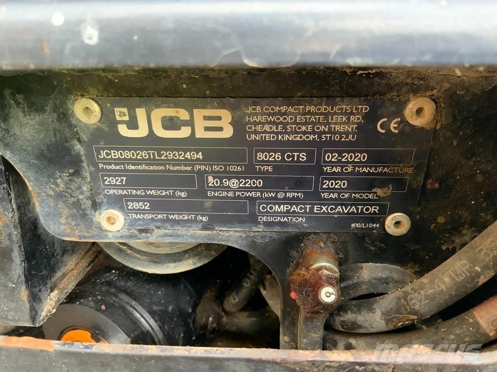 JCB 8026 CTS Mini ekskavatoriai < 7 t