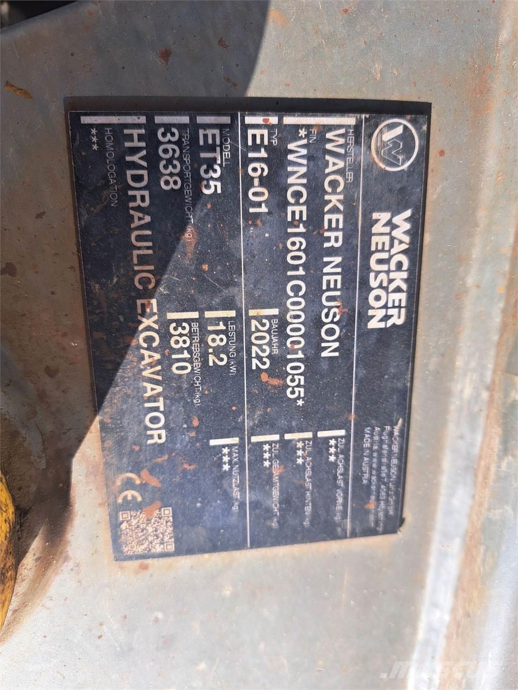 Wacker Neuson ET35 Vikšriniai ekskavatoriai