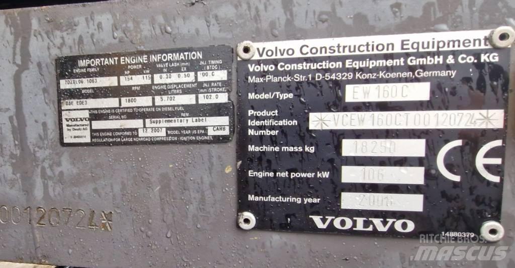 Volvo EW160C Ratiniai ekskavatoriai