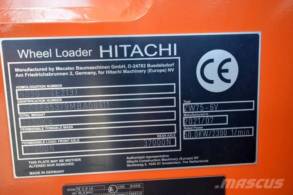 Hitachi ZW 75-6 Naudoti ratiniai krautuvai