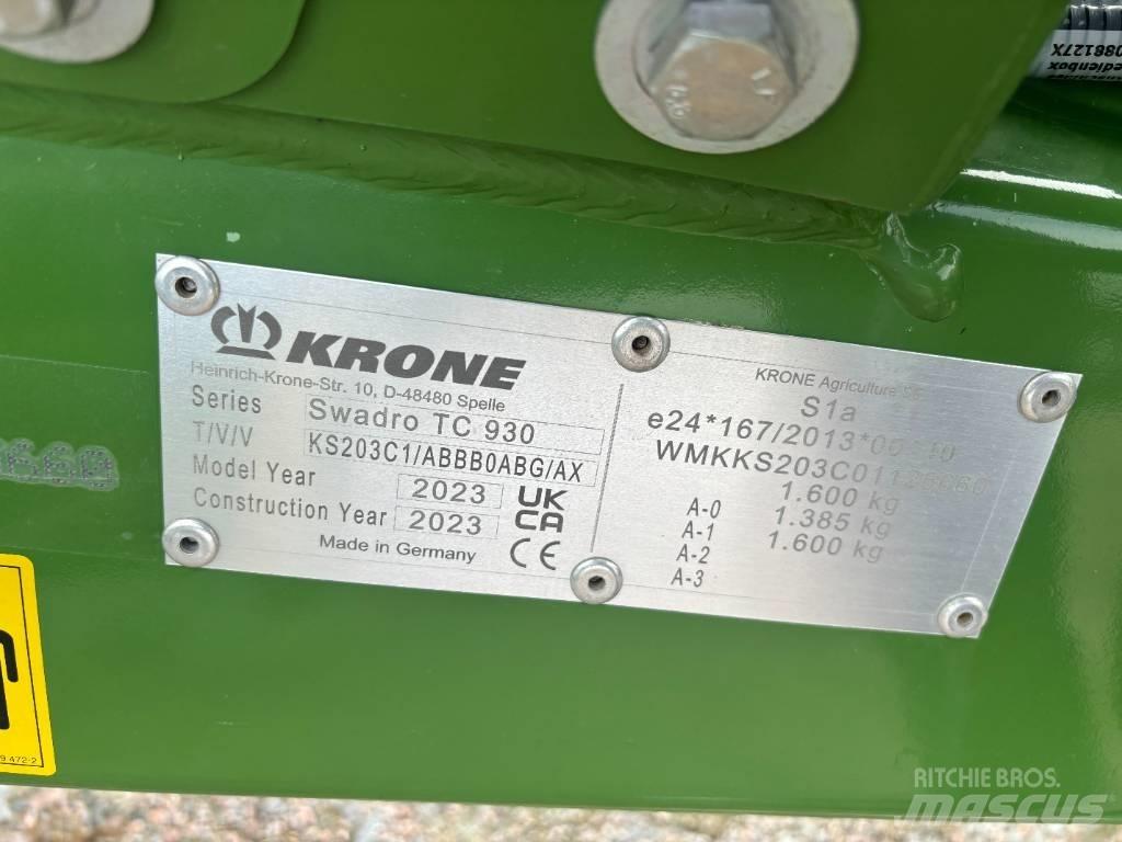 Krone Swadro TC 930 Pradalges formuojantys padargai