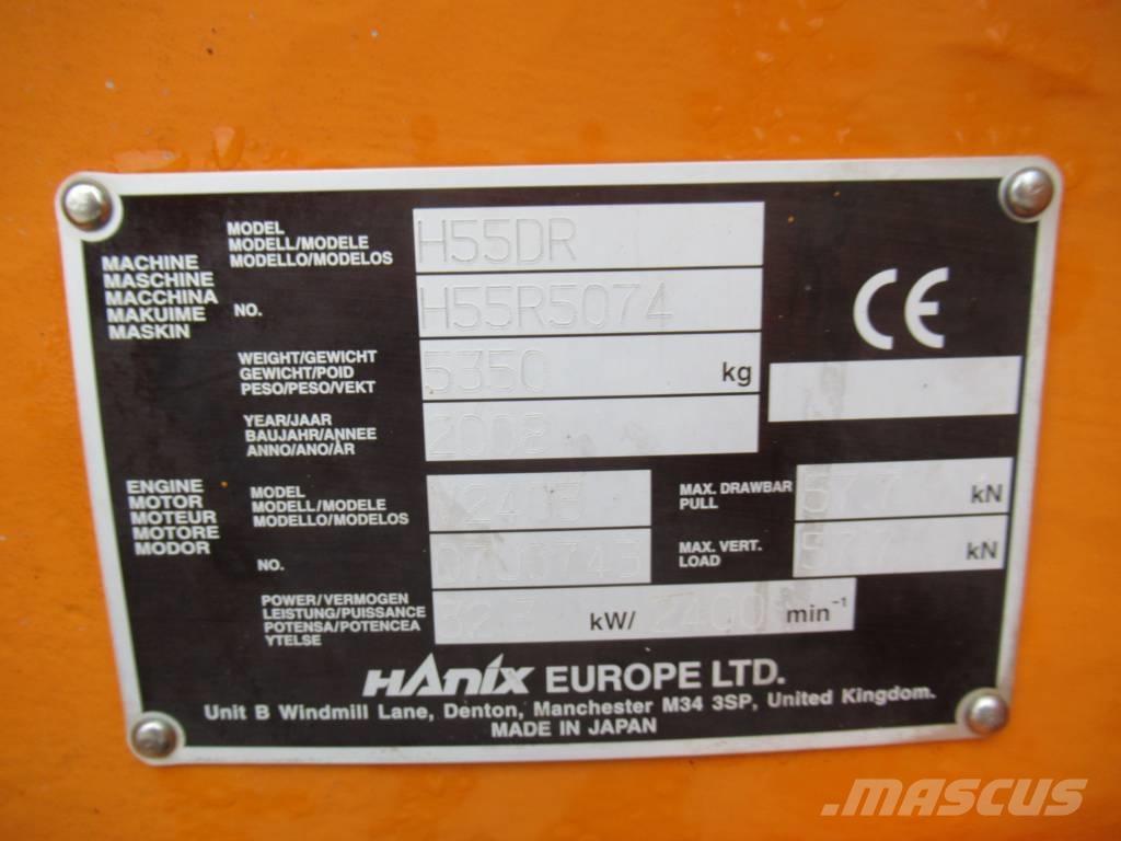 Hanix H 55 DR Mini ekskavatoriai < 7 t