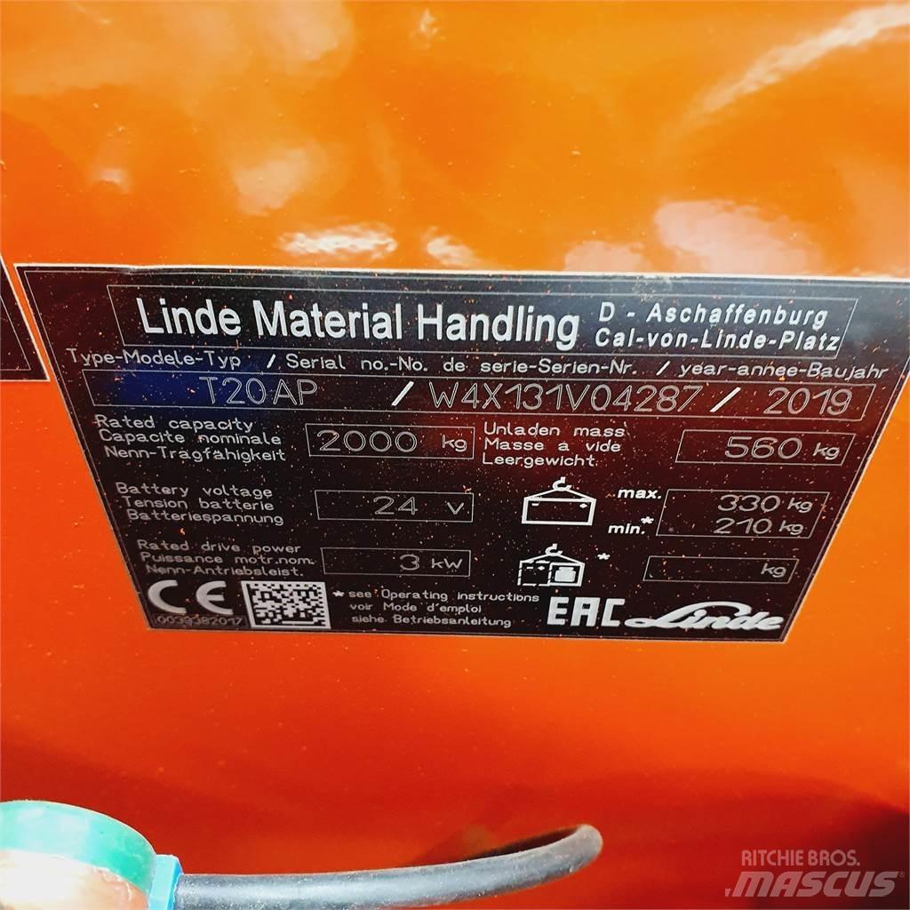 Linde T20AP kurz Mažų aukščių keltuvai