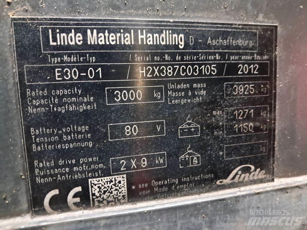 Linde E30-01 Elektriniai šakiniai krautuvai