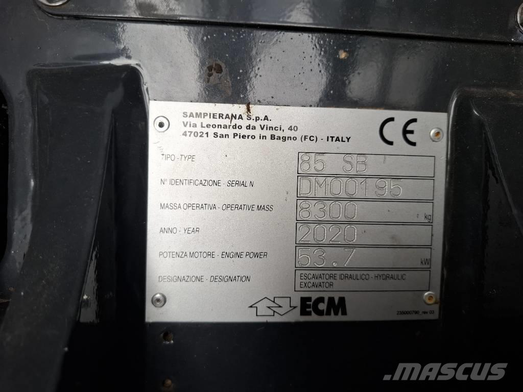 ECM 85 SB Vidutinės galios ekskavatoriai 7-12 t