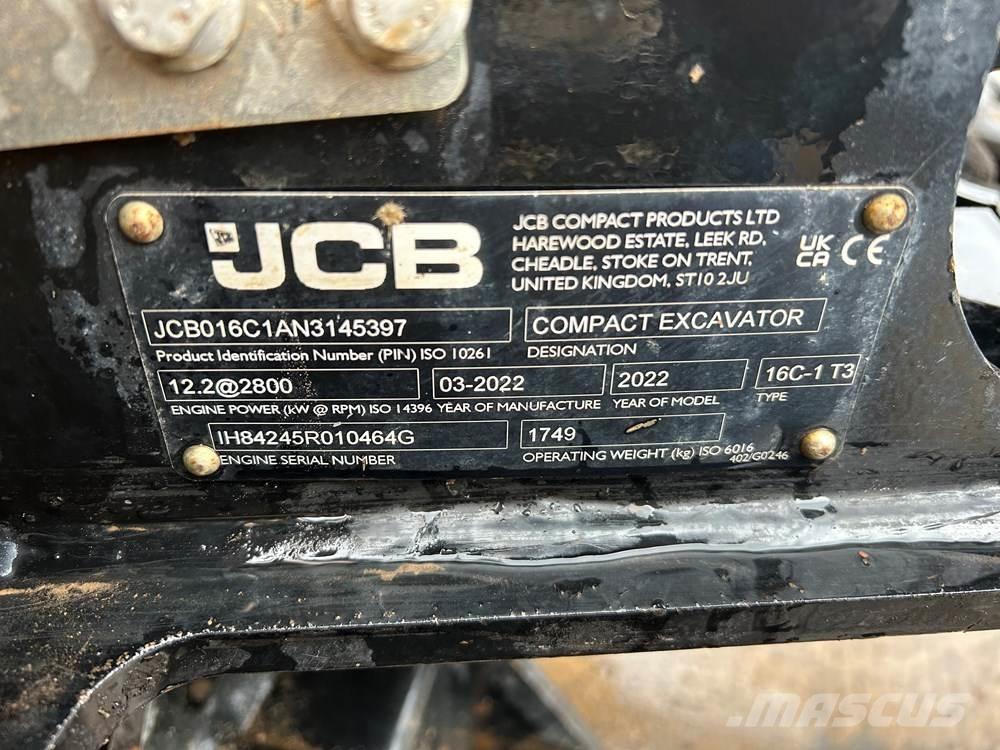 JCB 16C-1 Mini ekskavatoriai < 7 t