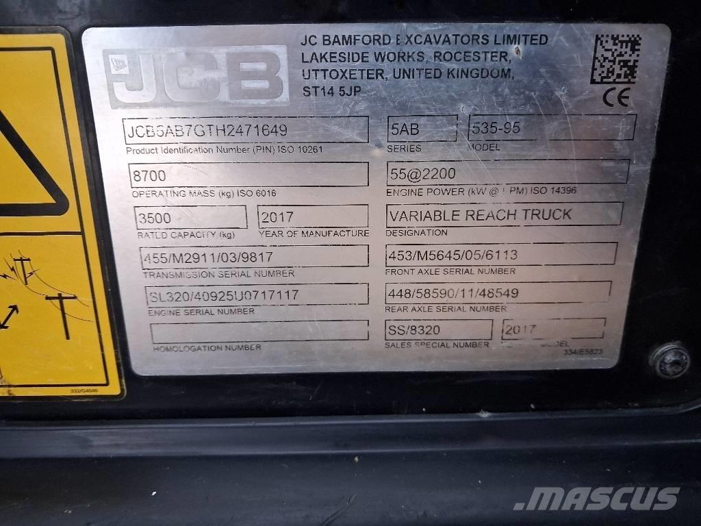 JCB 535-95 JOYSTICK Teleskopiniai krautuvai