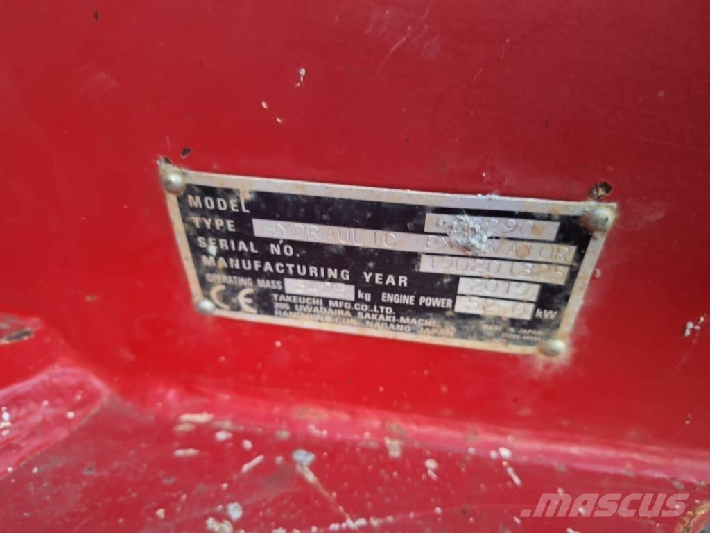 Takeuchi TB 290 Vidutinės galios ekskavatoriai 7-12 t