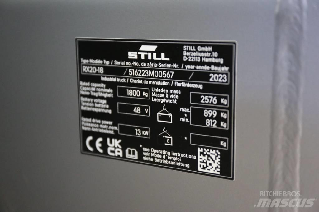 Still RX20-18 Elektriniai šakiniai krautuvai