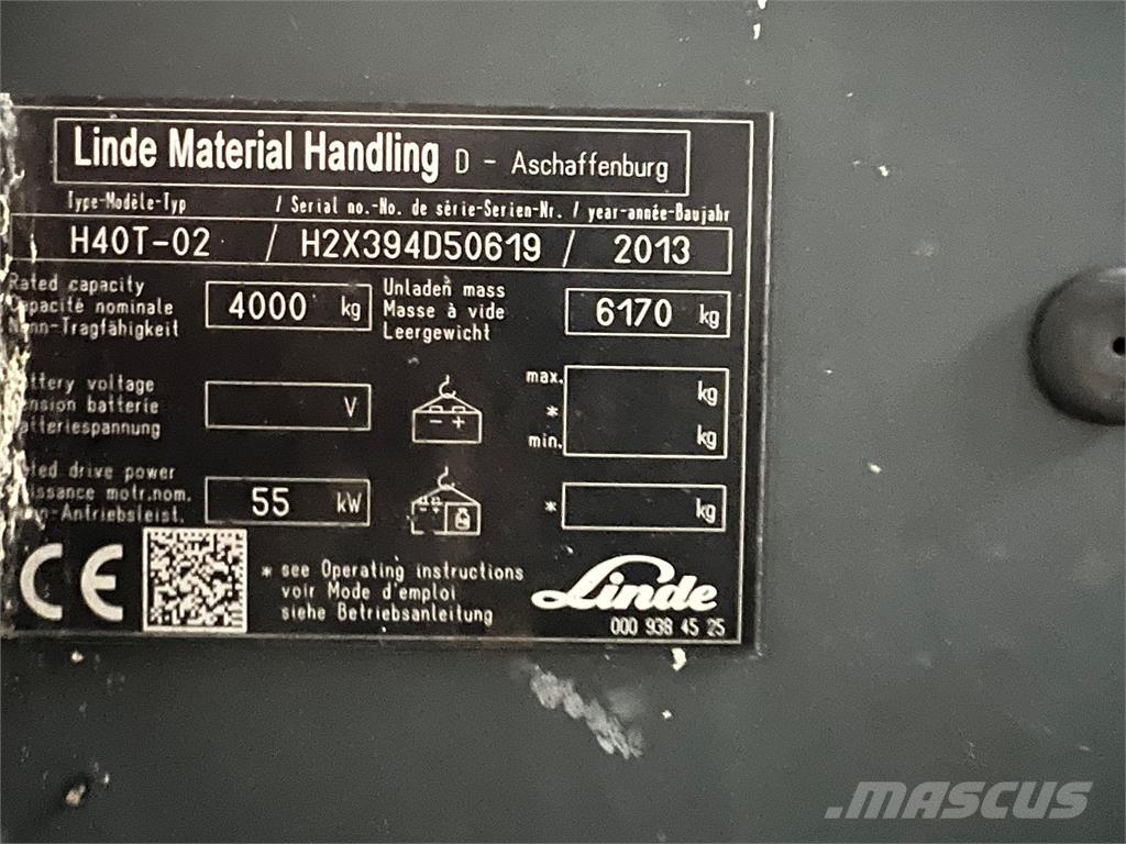 Linde H40T-02 LPG (dujiniai) krautuvai