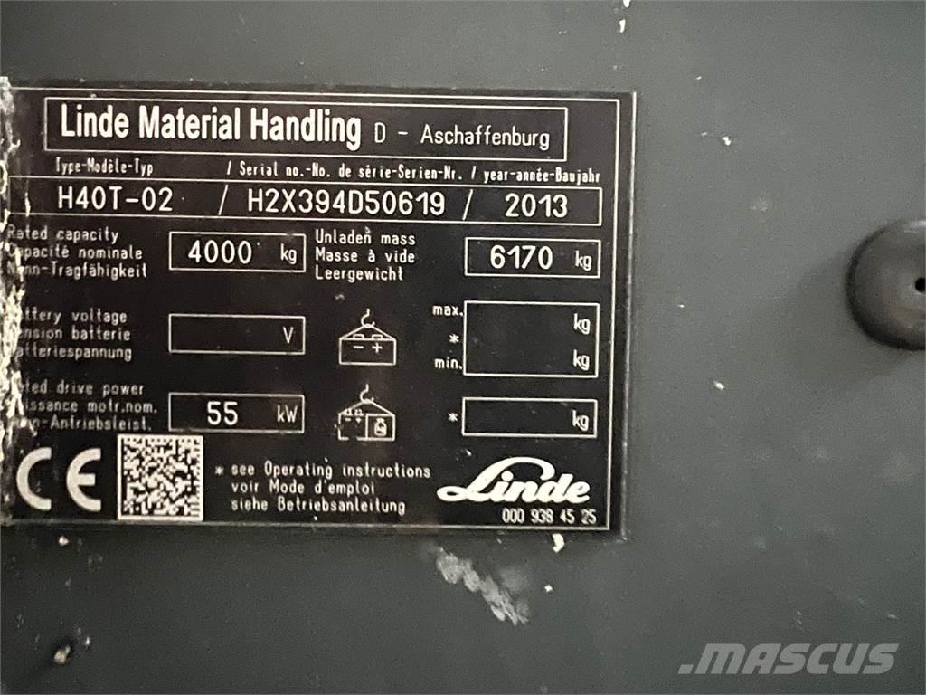 Linde H40T-02 LPG (dujiniai) krautuvai