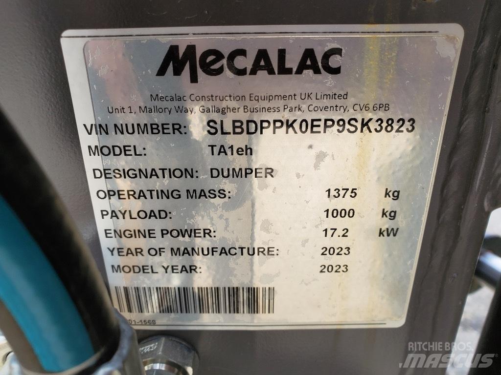 Mecalac TA1EH Statybiniai savivarčiai sunkvežimiai