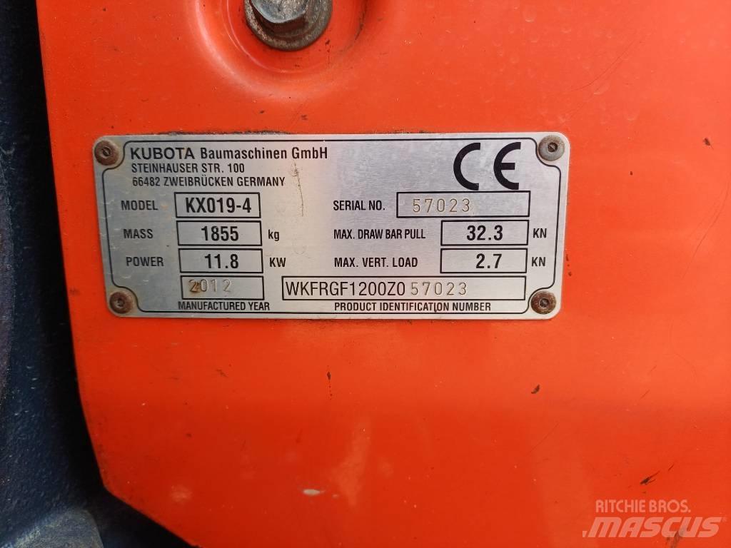 Kubota KX 019-4 Mini ekskavatoriai < 7 t