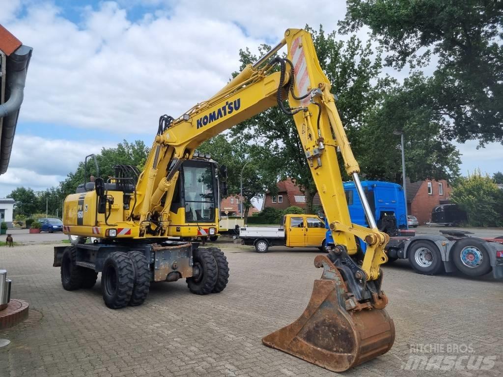 Komatsu PW 160-7E0 Ratiniai ekskavatoriai