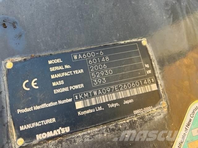 Komatsu WA 600-6 Naudoti ratiniai krautuvai