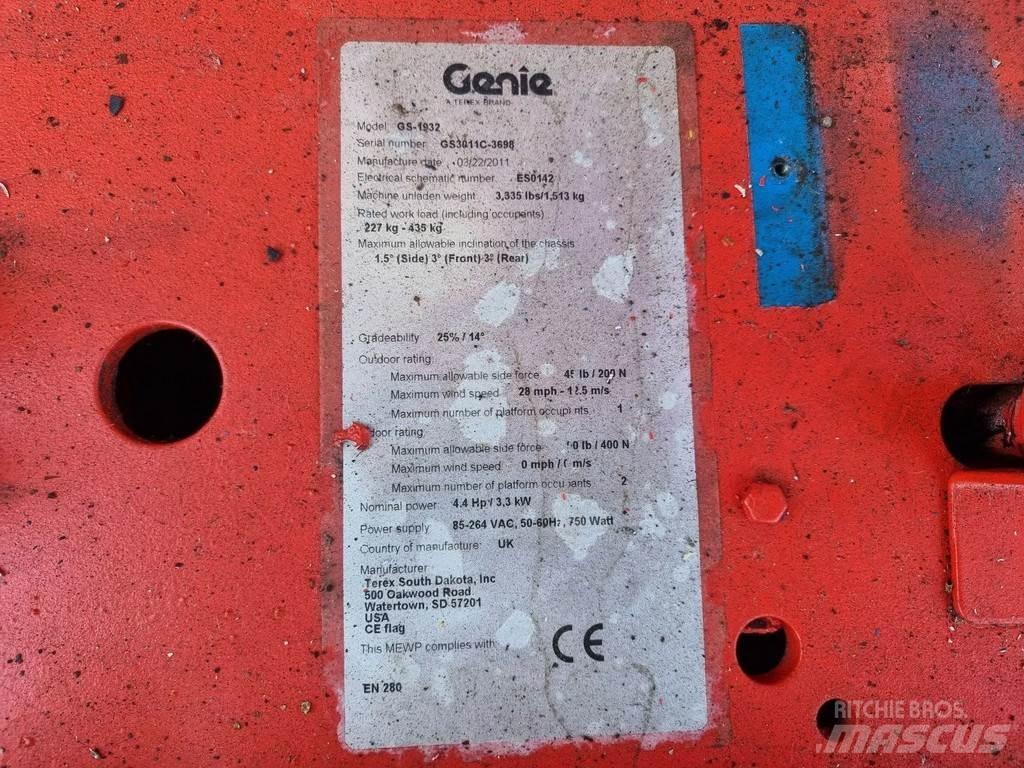 Genie GS1932 Žirkliniai keltuvai