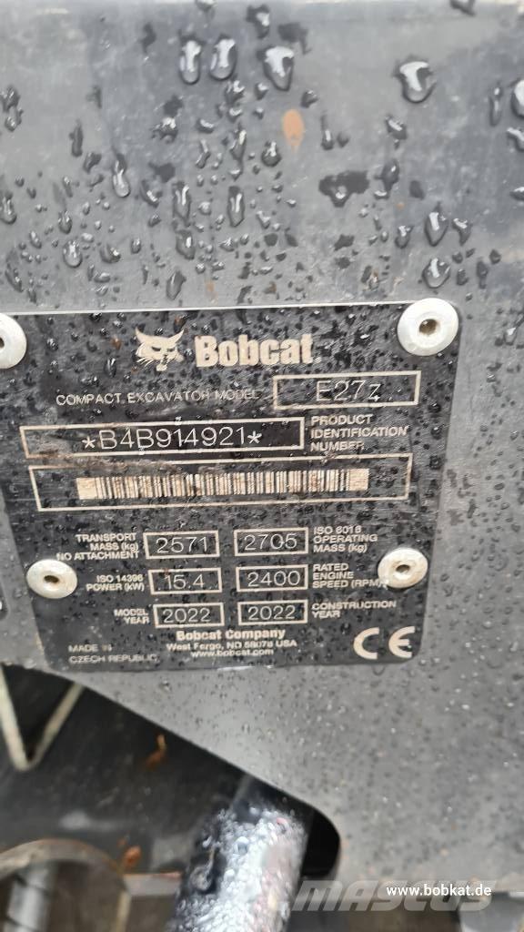 Bobcat E 27z Mini ekskavatoriai < 7 t