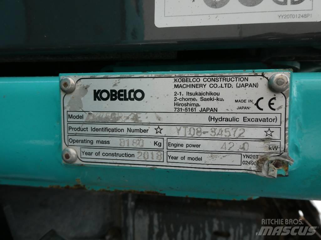 Kobelco SK 75 SR-3E Vidutinės galios ekskavatoriai 7-12 t