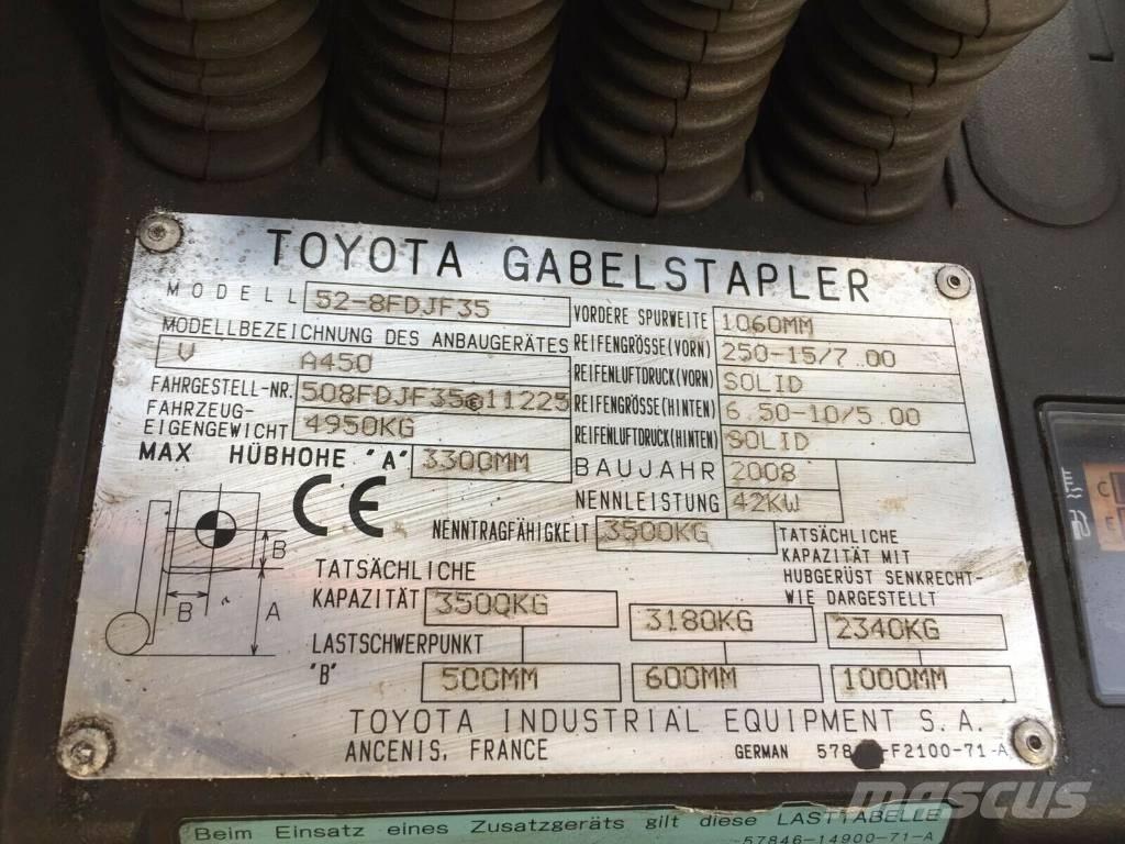Toyota 02-8 FD JF 35 Dyzeliniai krautuvai
