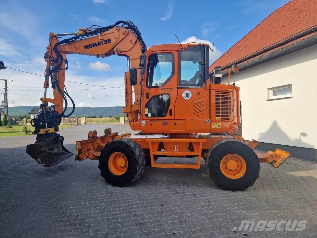 Komatsu PW110 Ratiniai ekskavatoriai