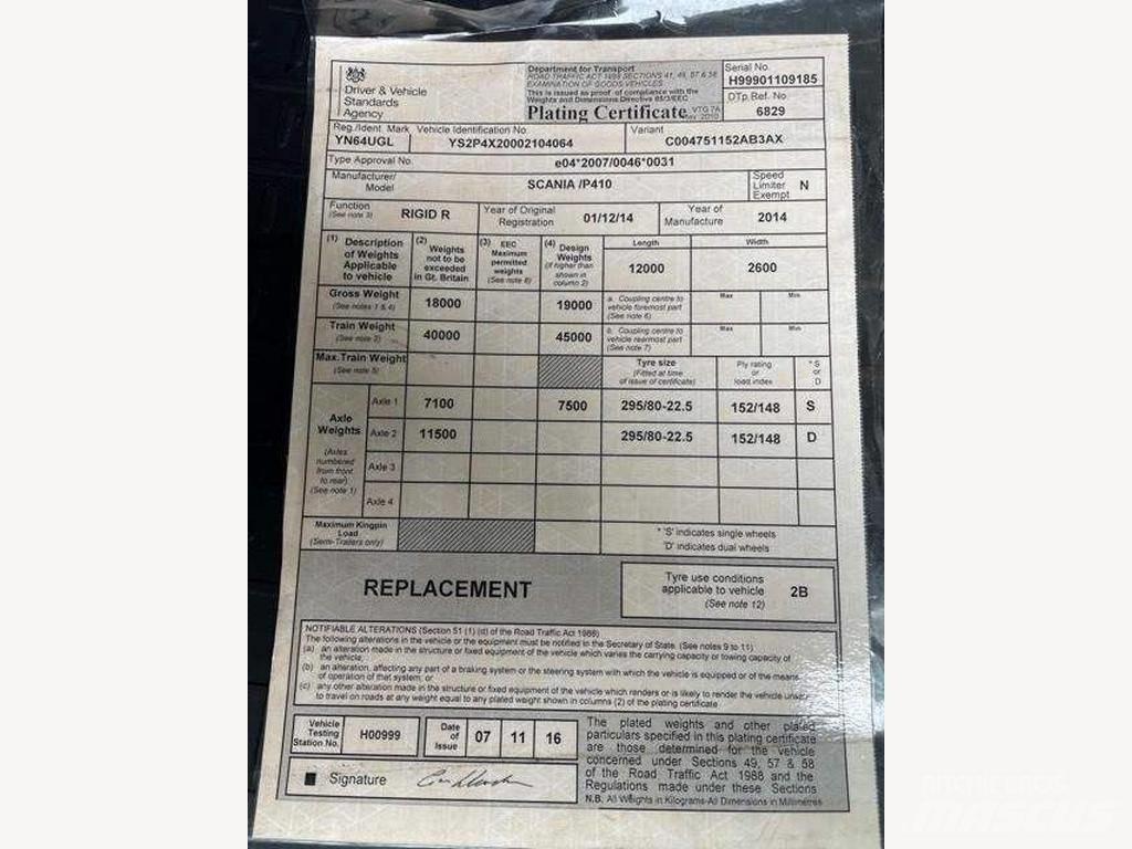 Scania P 410 Platformos/ Pakrovimas iš šono