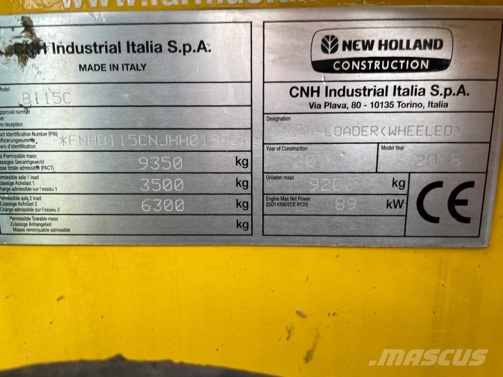 New Holland B115C Ekskavatoriniai krautuvai