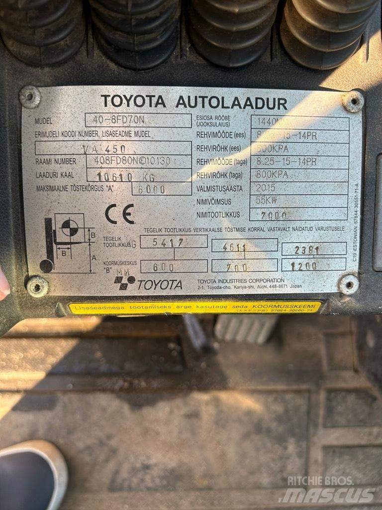 Toyota 40-8 FD 70 N Dyzeliniai krautuvai