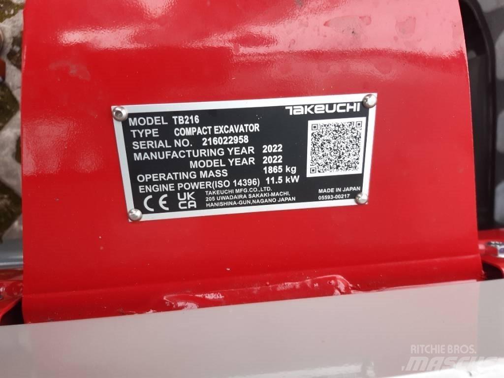 Takeuchi TB216 V2 Mini ekskavatoriai < 7 t