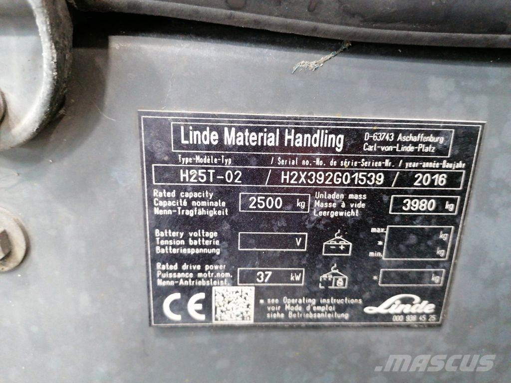 Linde H25T-02 LPG (dujiniai) krautuvai
