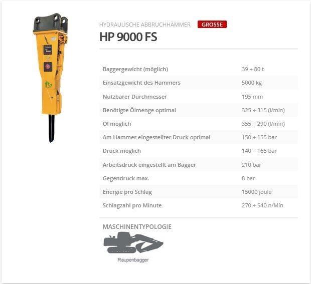 Indeco HP 9000 FS Hidrauliniai kūjai / Trupintuvai
