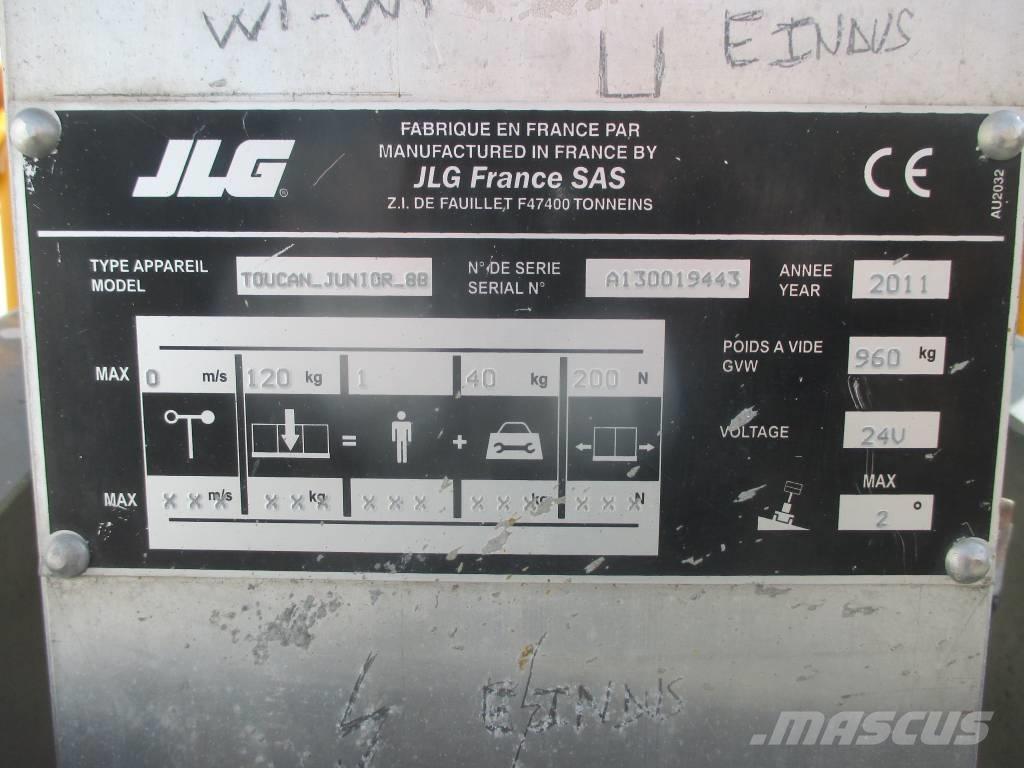 JLG Toucan Junior 8 Vertikalūs stiebiniai keltuvai