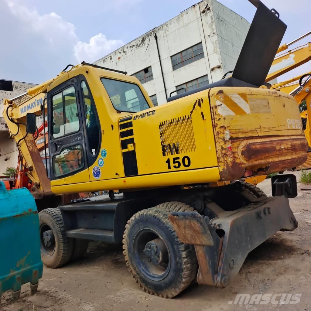Komatsu PW 150 Ratiniai ekskavatoriai