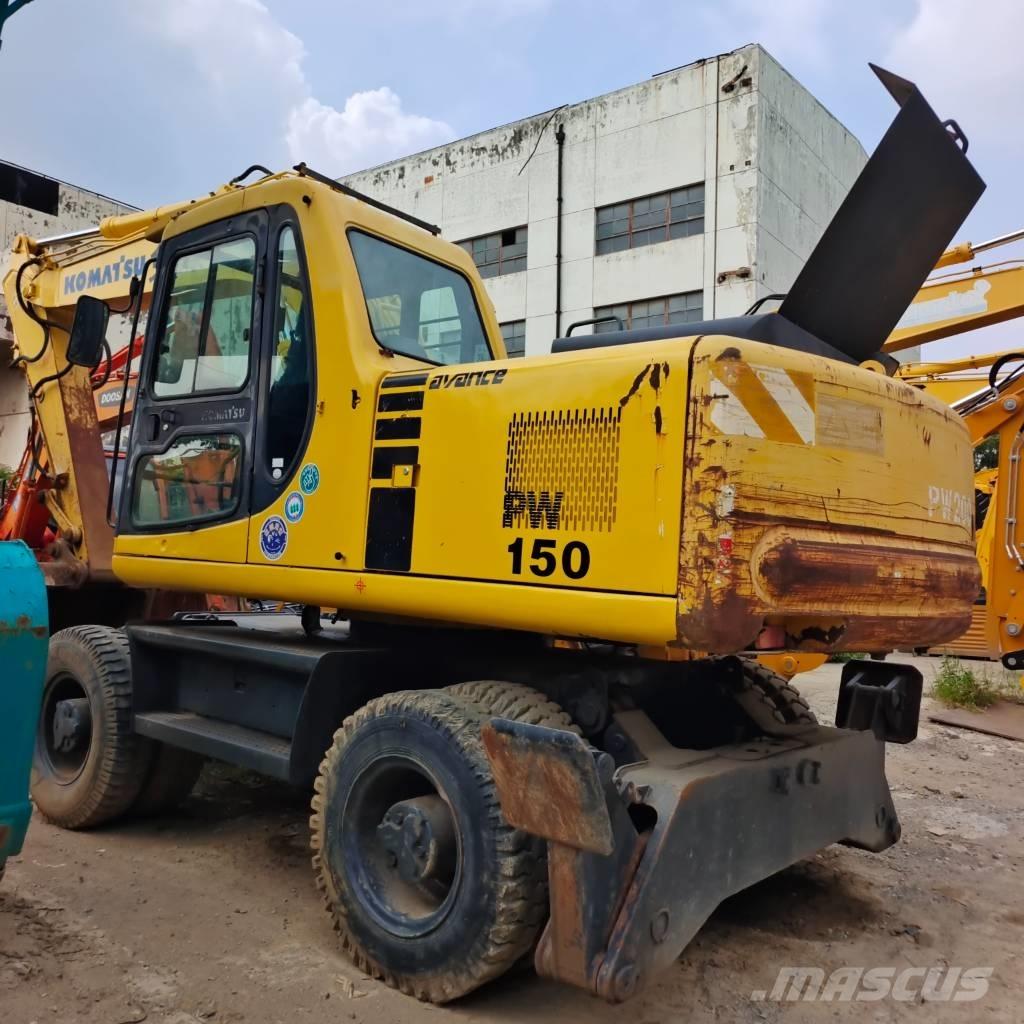 Komatsu PW 150 Ratiniai ekskavatoriai
