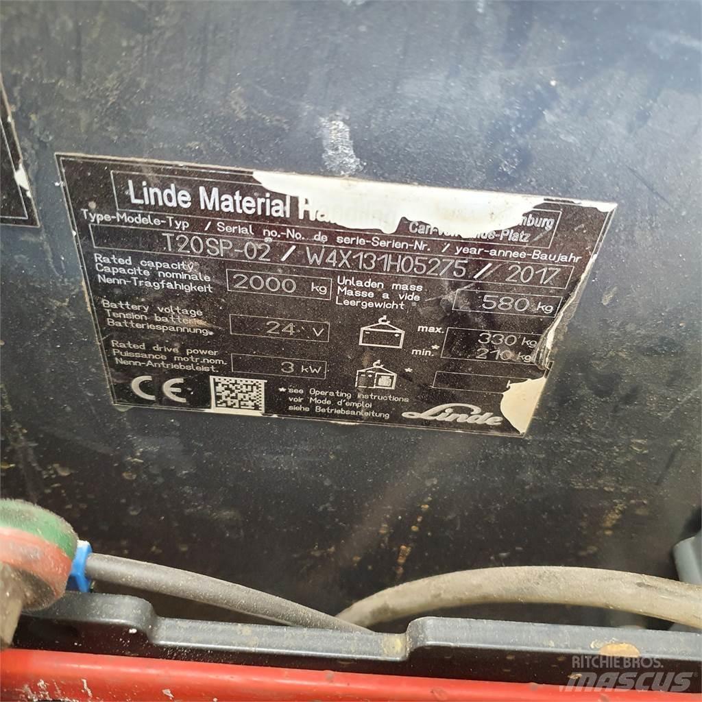 Linde T20SP kurz Mažų aukščių keltuvai