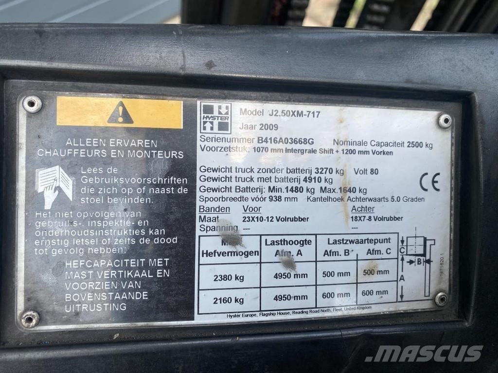 Hyster J2.50XM Elektriniai šakiniai krautuvai
