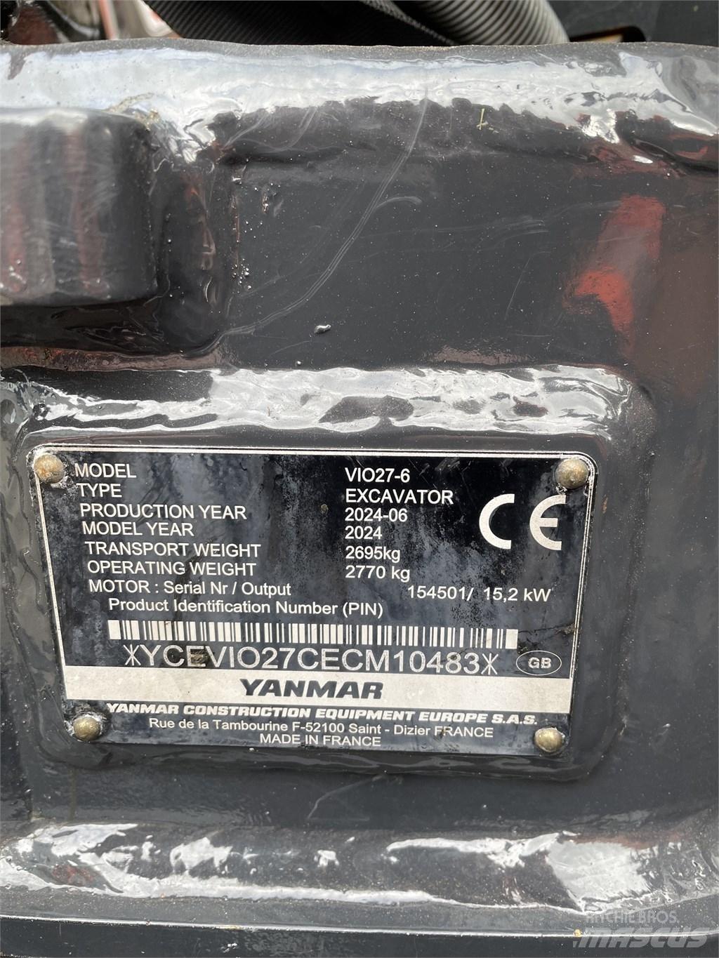 Yanmar Vio 27 Mini ekskavatoriai < 7 t