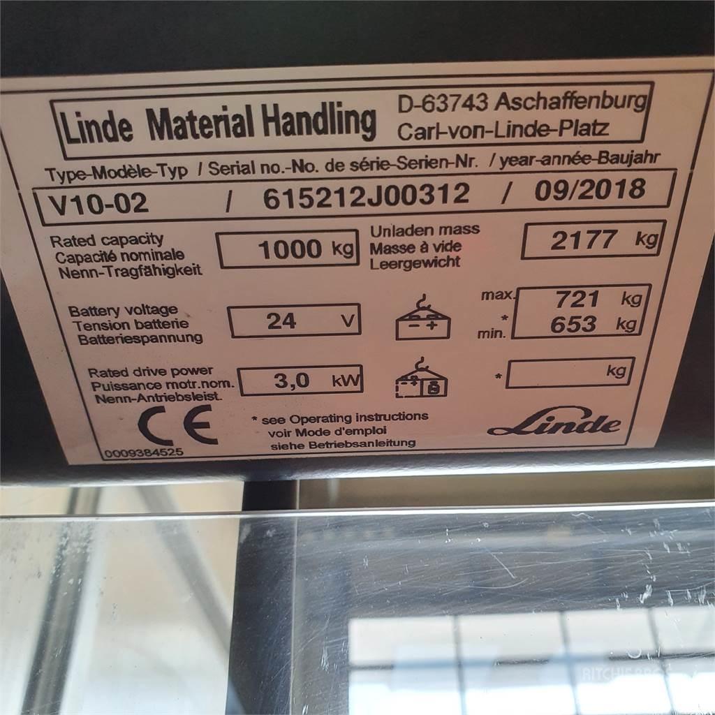 Linde V10 Vidutinių aukščių užsakytų prekių krautuvai