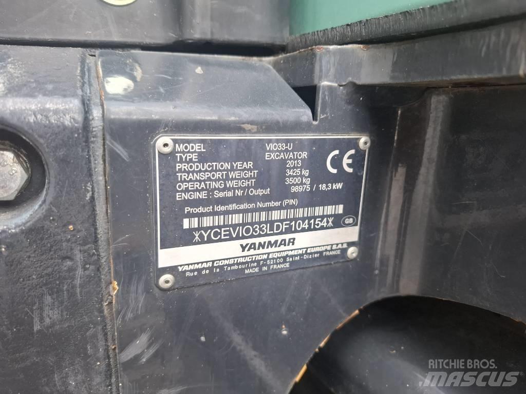 Yanmar Vio 33 U Mini ekskavatoriai < 7 t