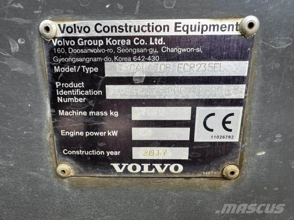 Volvo ECR235EL Vikšriniai ekskavatoriai