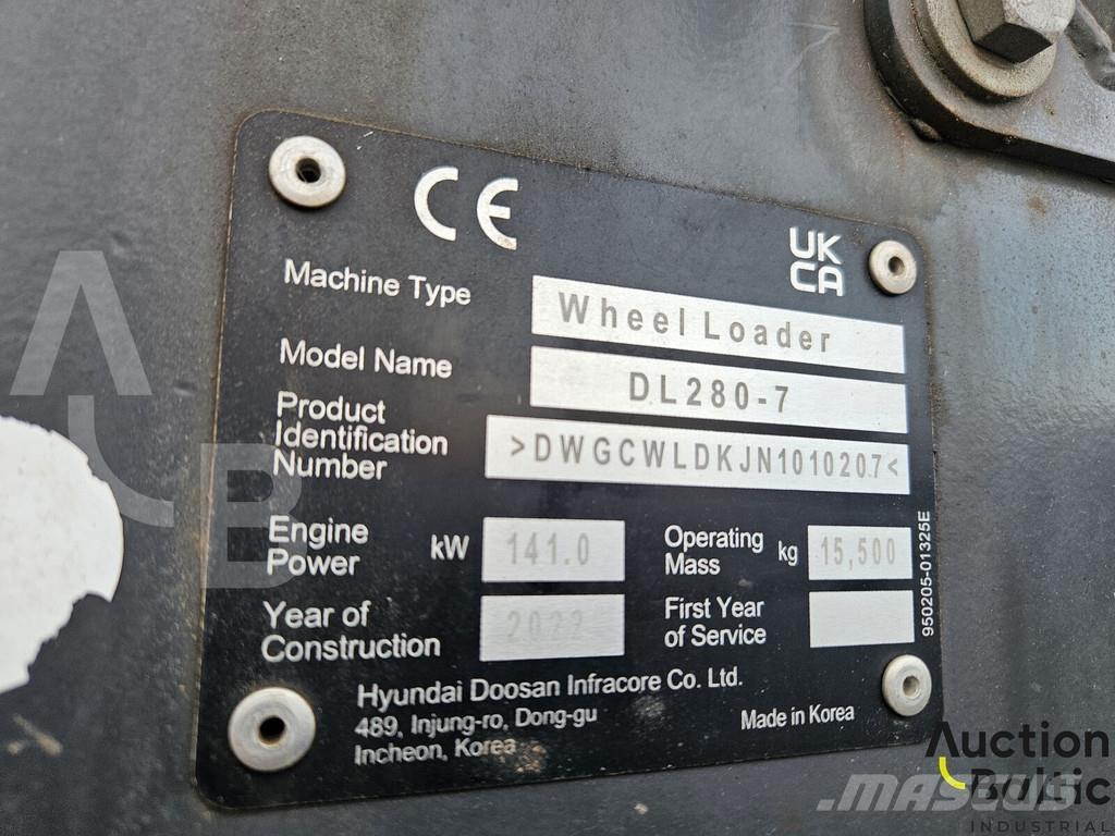 Doosan DL280-7 Naudoti ratiniai krautuvai