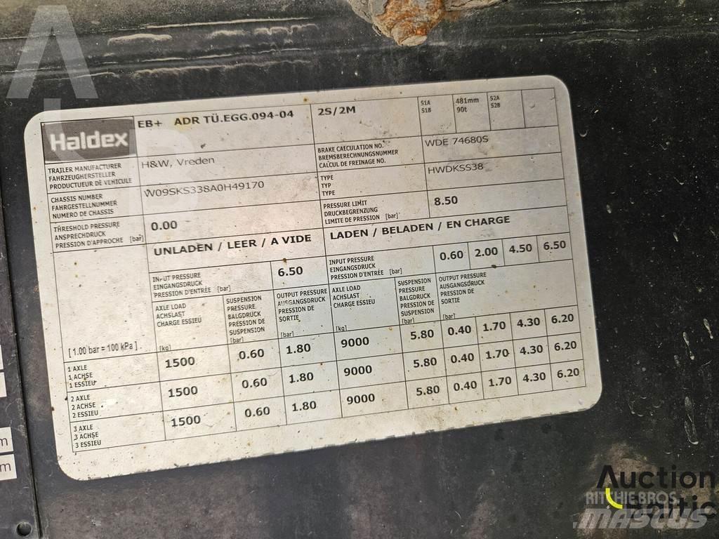 H&W HWDKSS 38 Tentinės puspriekabės