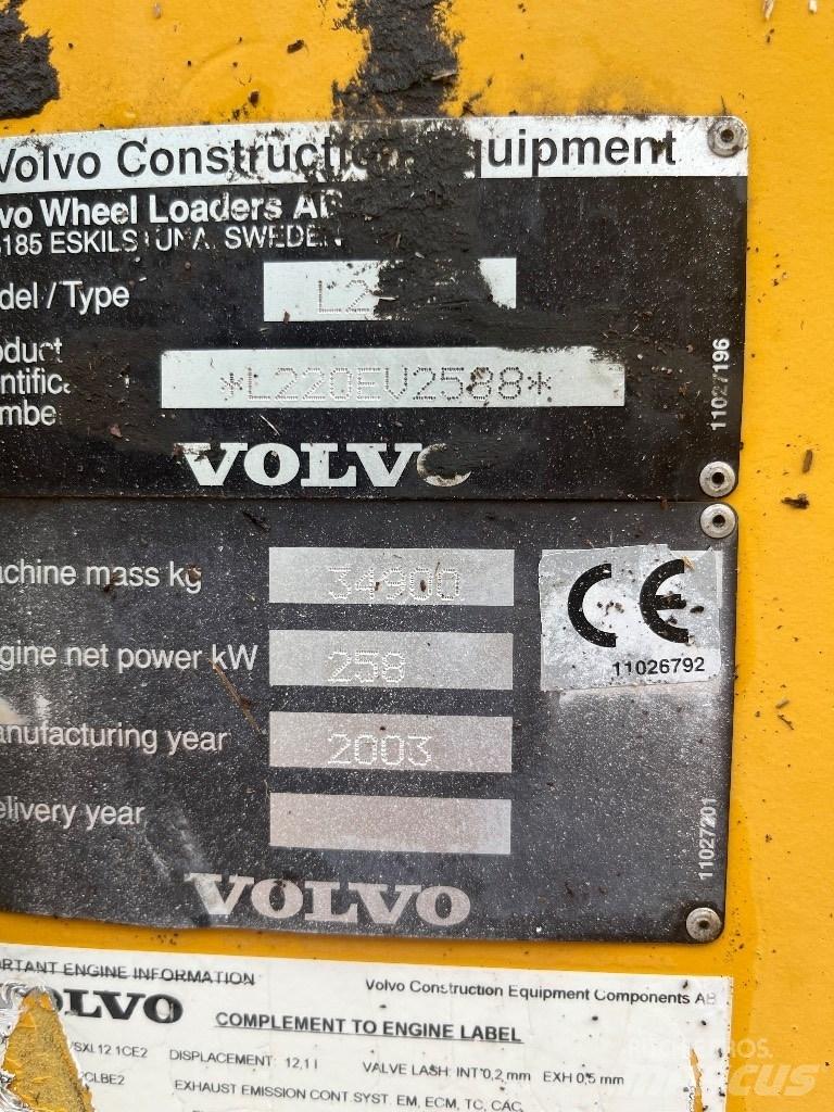 Volvo L 220 E Naudoti ratiniai krautuvai