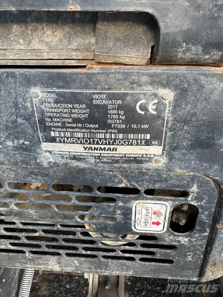 Yanmar Vio 17 Mini ekskavatoriai < 7 t