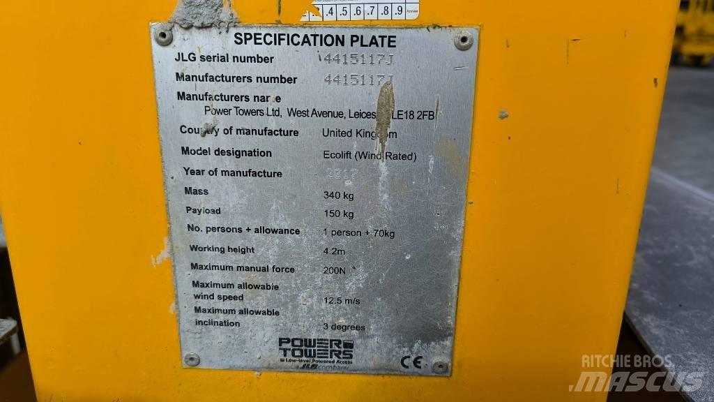 JLG Ecolift Stumdomi keltuvai