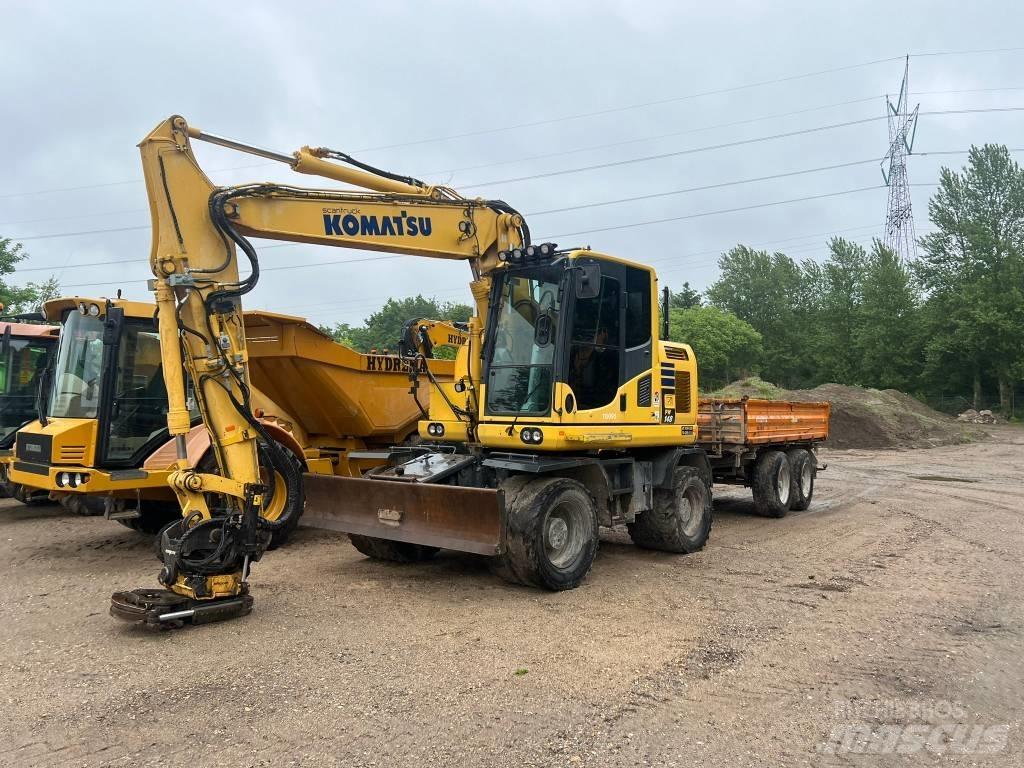Komatsu PW 148 Ratiniai ekskavatoriai