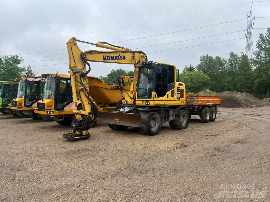 Komatsu PW 148 Ratiniai ekskavatoriai