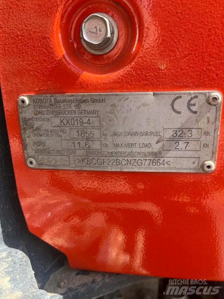 Kubota KX 019-4 Mini ekskavatoriai < 7 t